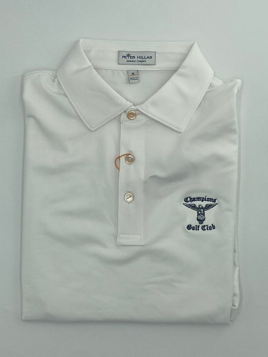 Peter Millar Summer Comfort Solid White Polo